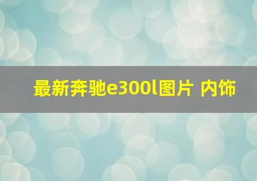 最新奔驰e300l图片 内饰